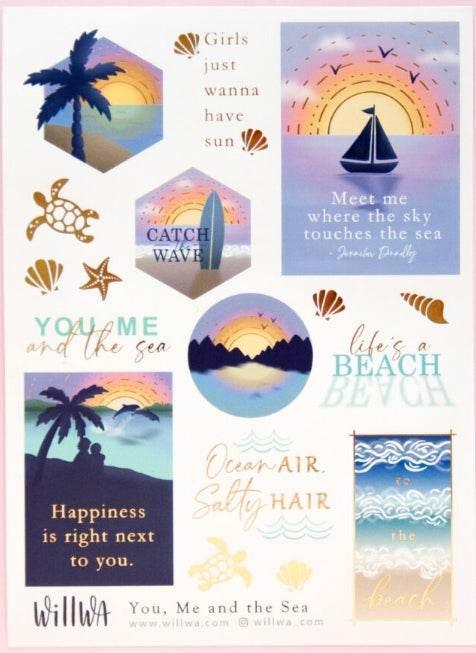 Willwa - You, Me and the Sea - Sticker Sheet - The Dreamer's Bookshop.