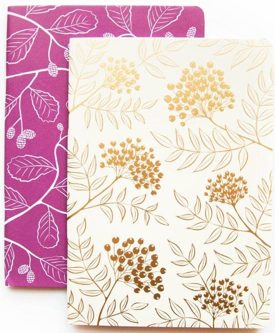 Willwa - A5 Notebook Gold & Purple - The Dreamer's Bookshop.