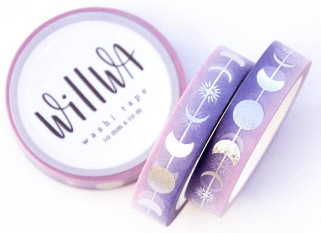 Willwa - Silver Luna - Washi Tape - The Dreamer's Bookshop.