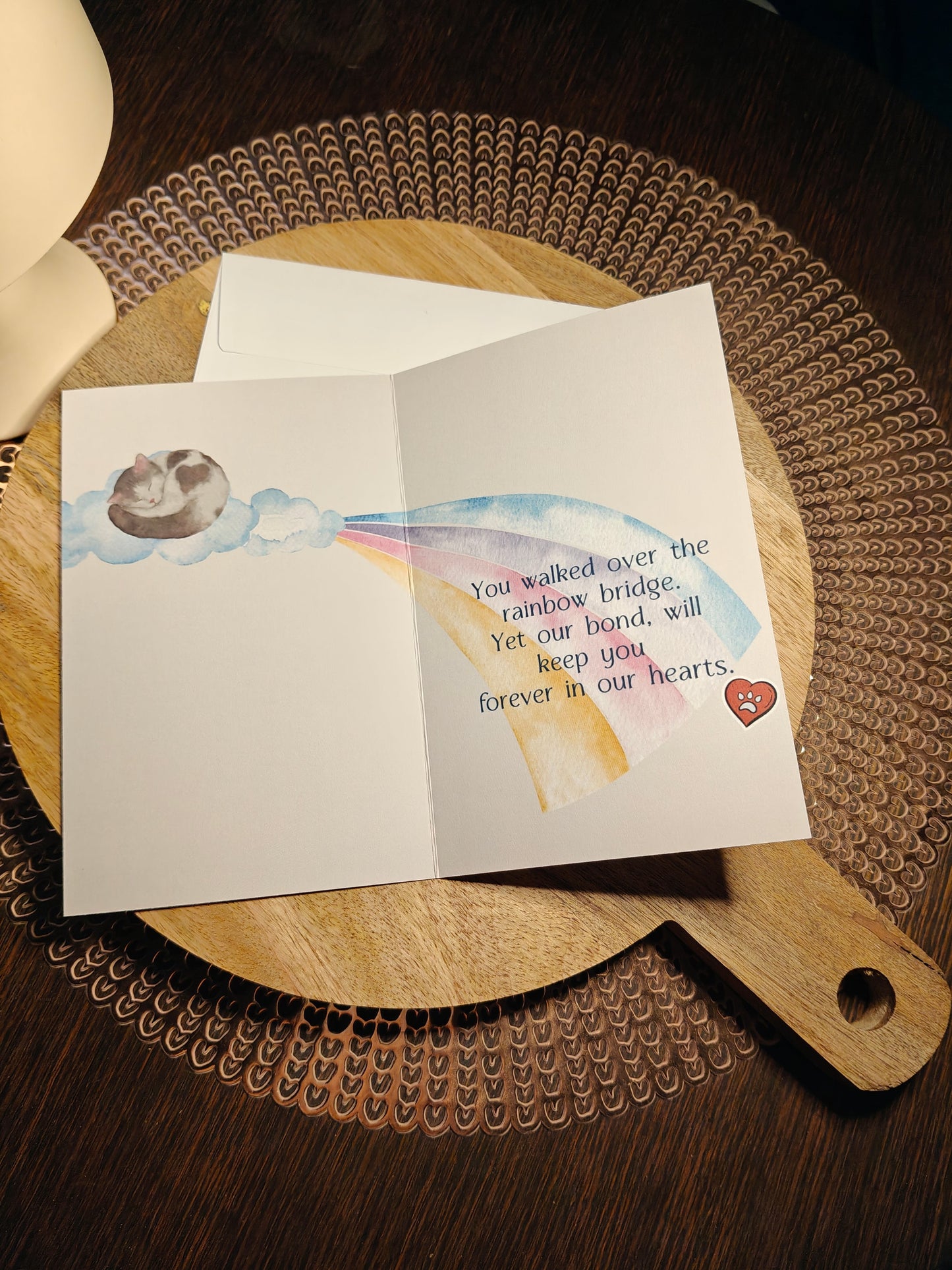 The Dreamer's Bookshop "Goodbye Cat" Sympathy Card - The Dreamer's Bookshop.