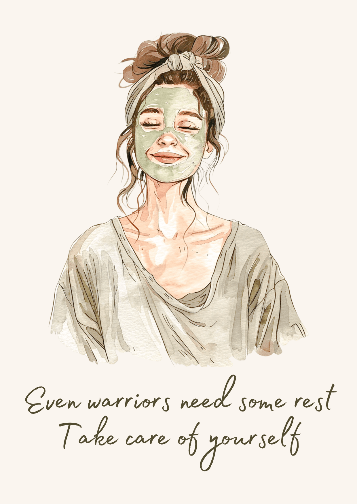 The Dreamer's Bookshop Chronic Illness "Even Warriors" Art Print Card - The Dreamer's Bookshop.