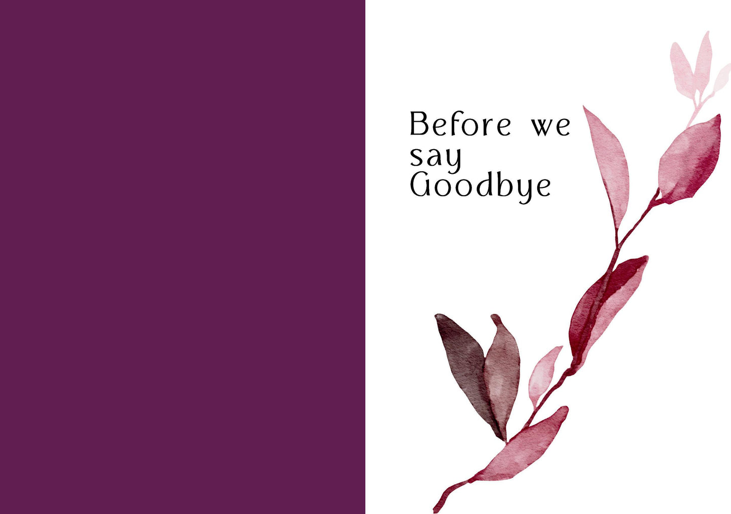 The Dreamer's Bookshop "Before we say Goodbye" Sympathy Card - The Dreamer's Bookshop.