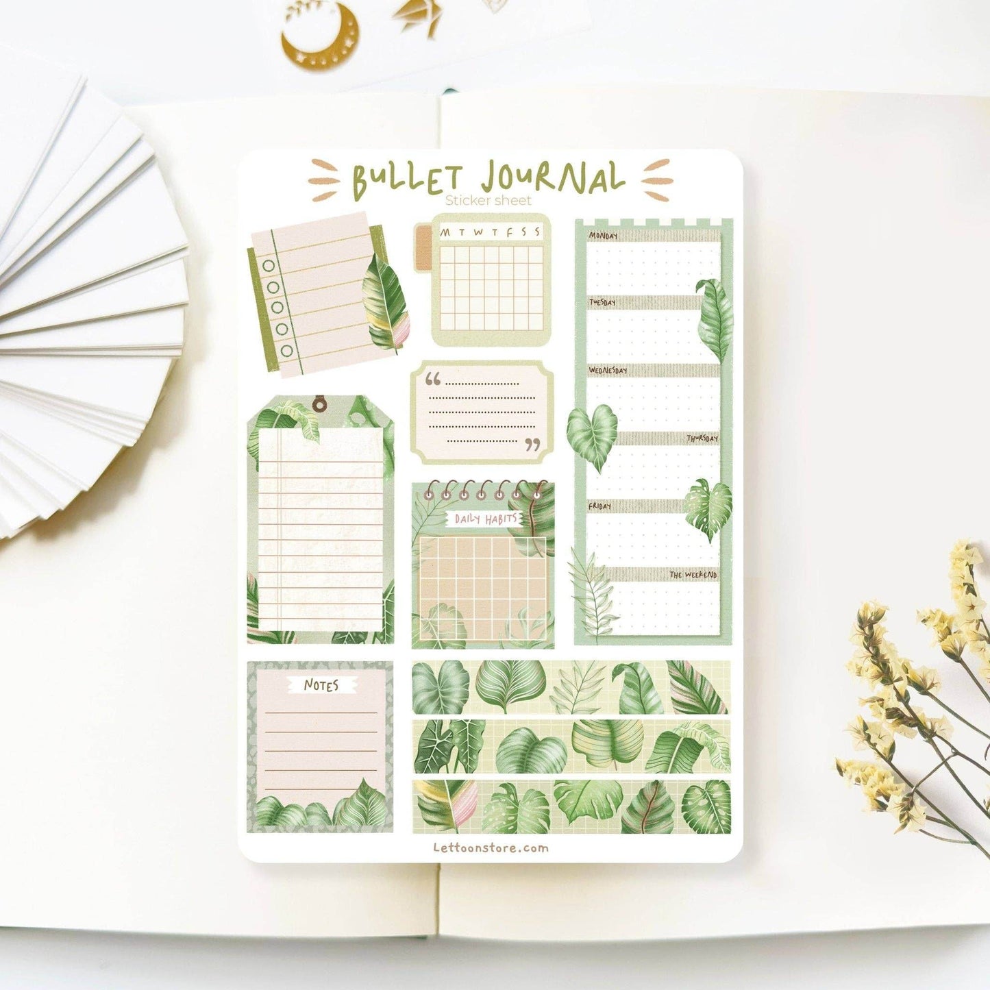LETTOOn - Stickervel - Bullet Journal Essentials - The Dreamer's Bookshop.