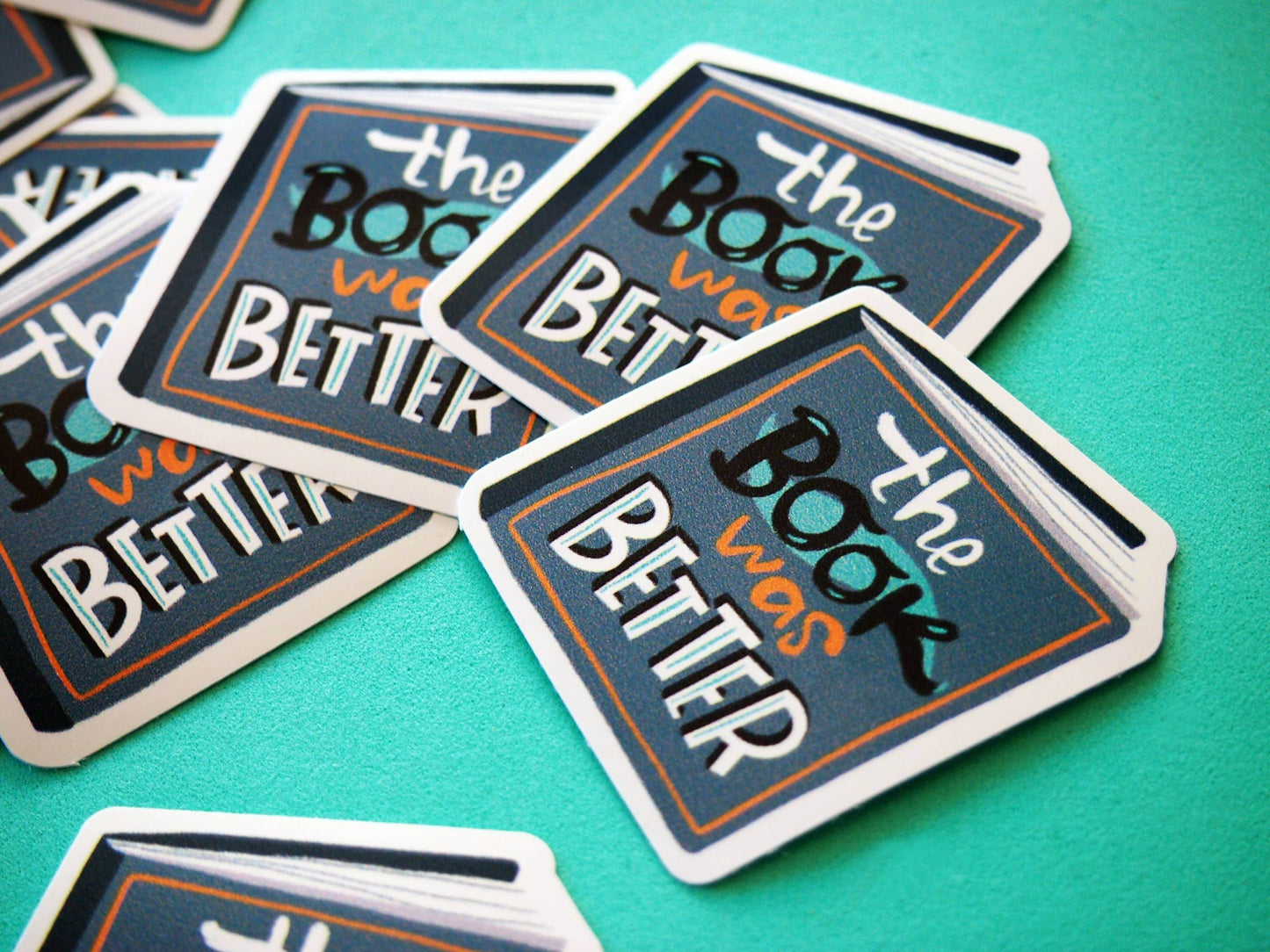 Irene Renon illustrations - Boekstickers, cadeau voor boekenliefhebbers, het boek was beter, vinyl - The Dreamer's Bookshop.