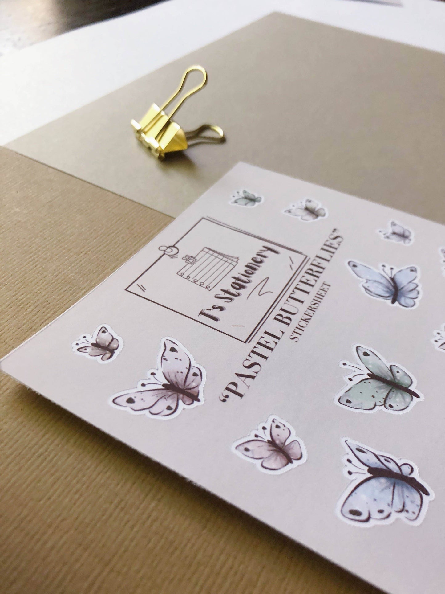 T's Stationery - „Pastelkleurige vlinders” - The Dreamer's Bookshop.