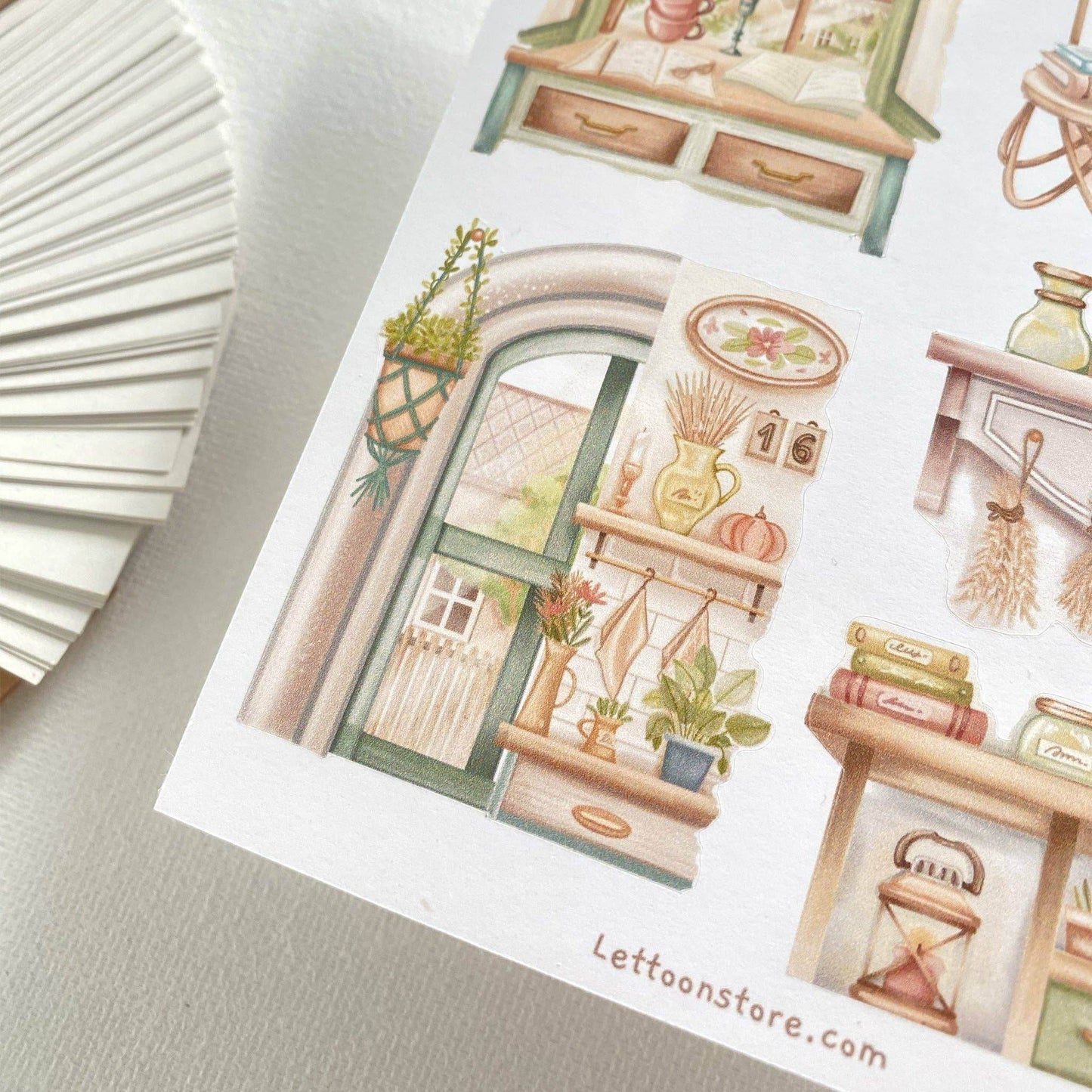 LETTOOn - Stickervel - Gezellige Taferelen - The Dreamer's Bookshop.