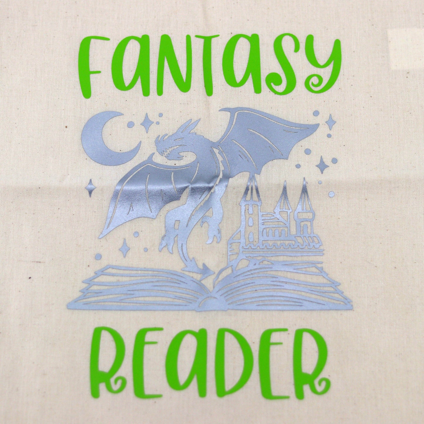 Bookish Goods - Draagtas Fantasy Reader Groen - The Dreamer's Bookshop.