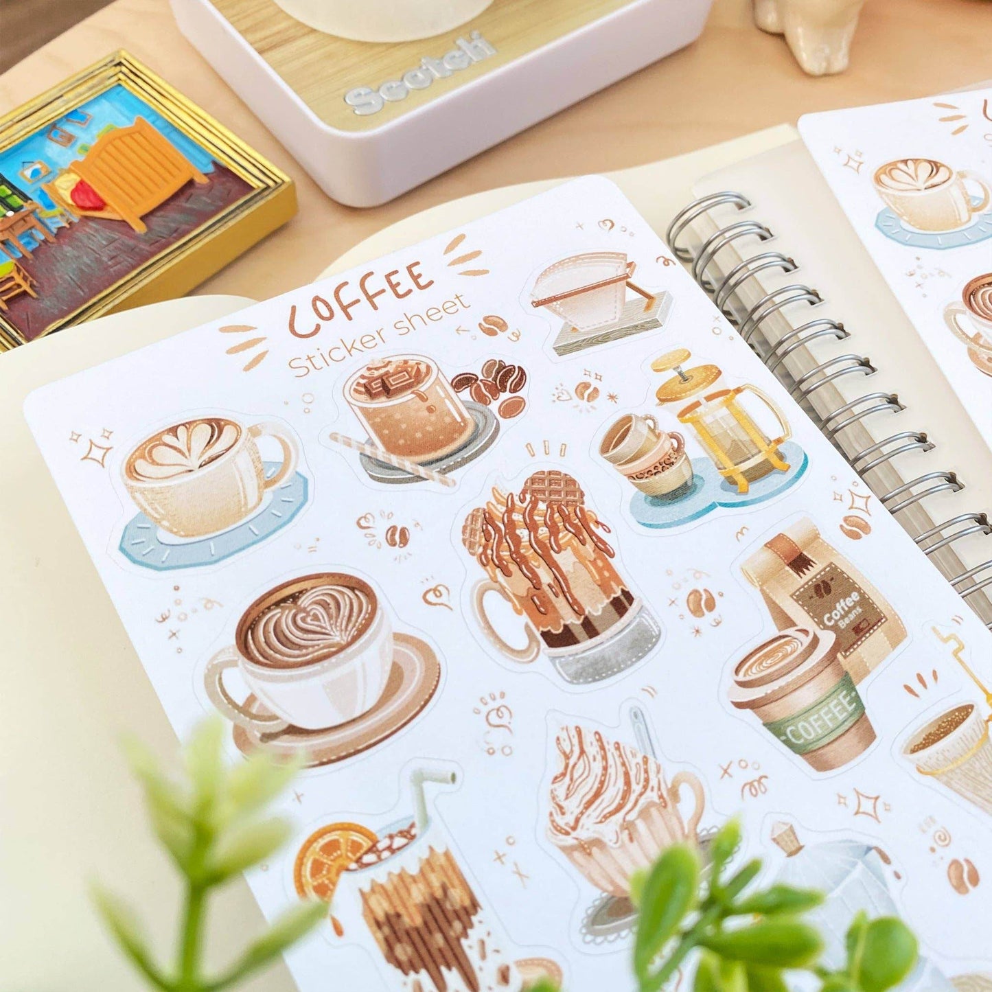 LETTOOn - Stickervel - Koffie - The Dreamer's Bookshop.