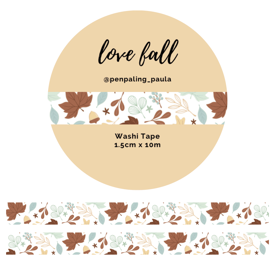 Love Fall - Washi tape - The Dreamer's Bookshop.