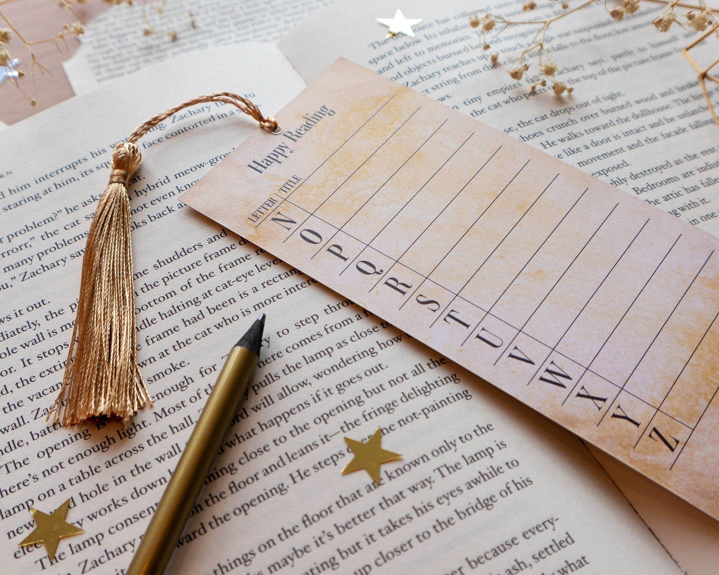 Basically Britt - A to Z Book Titles Bookmark - Track your reading! - The Dreamer's Bookshop.