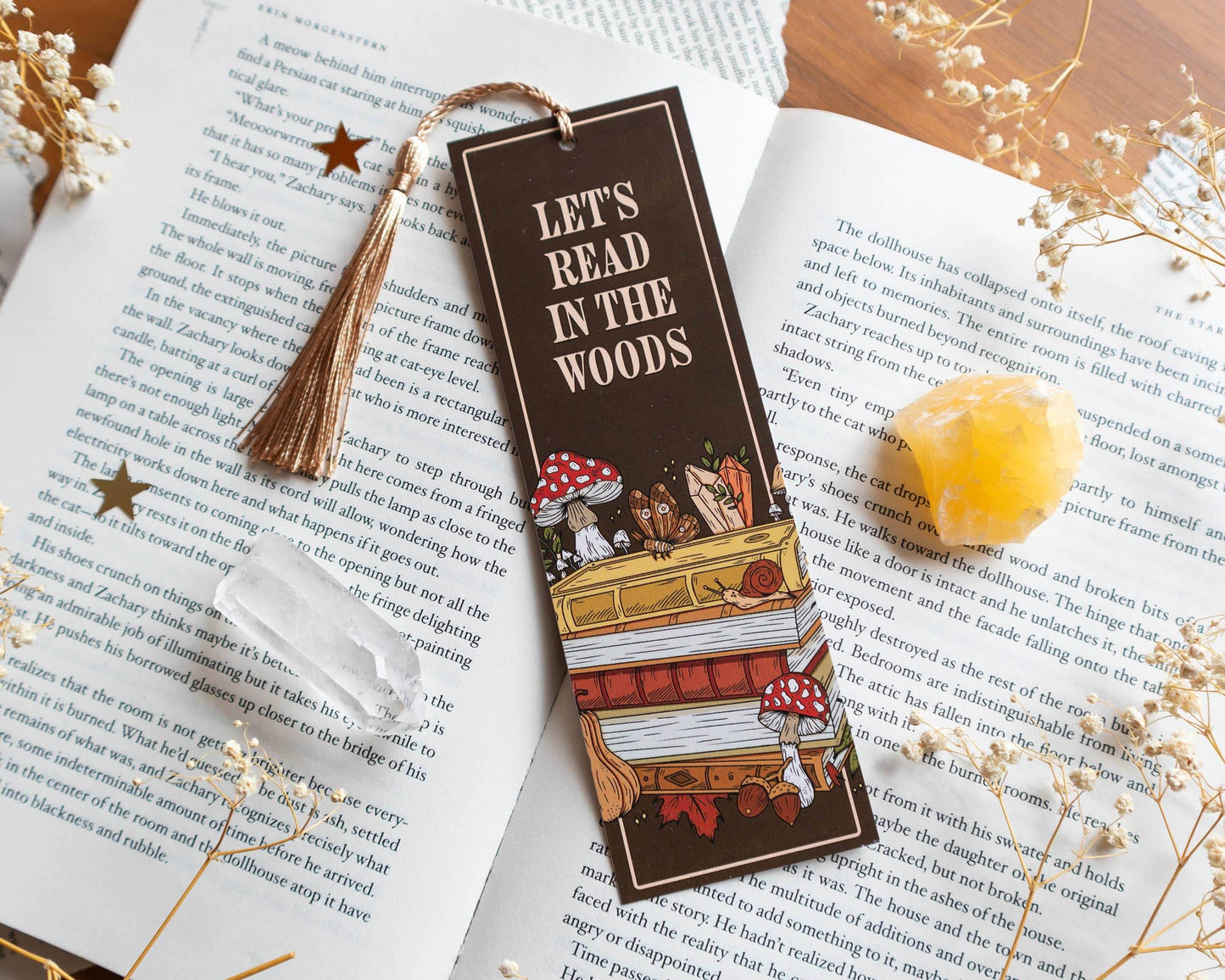 Basically Britt - Woodland Bookmark - Forest Toadstool Nature Butterfly Books - The Dreamer's Bookshop.