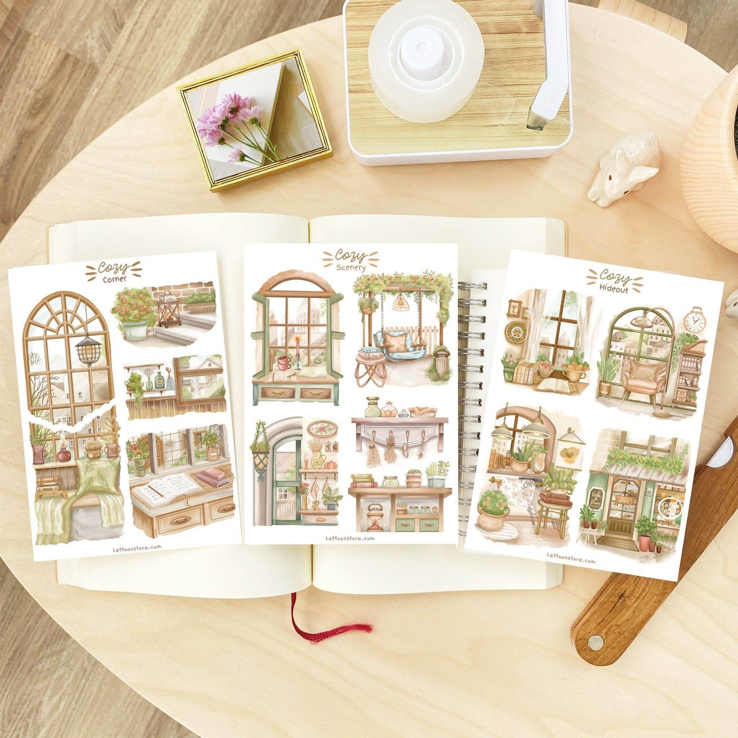 LETTOOn - Stickervel - Cosy Corner - The Dreamer's Bookshop.