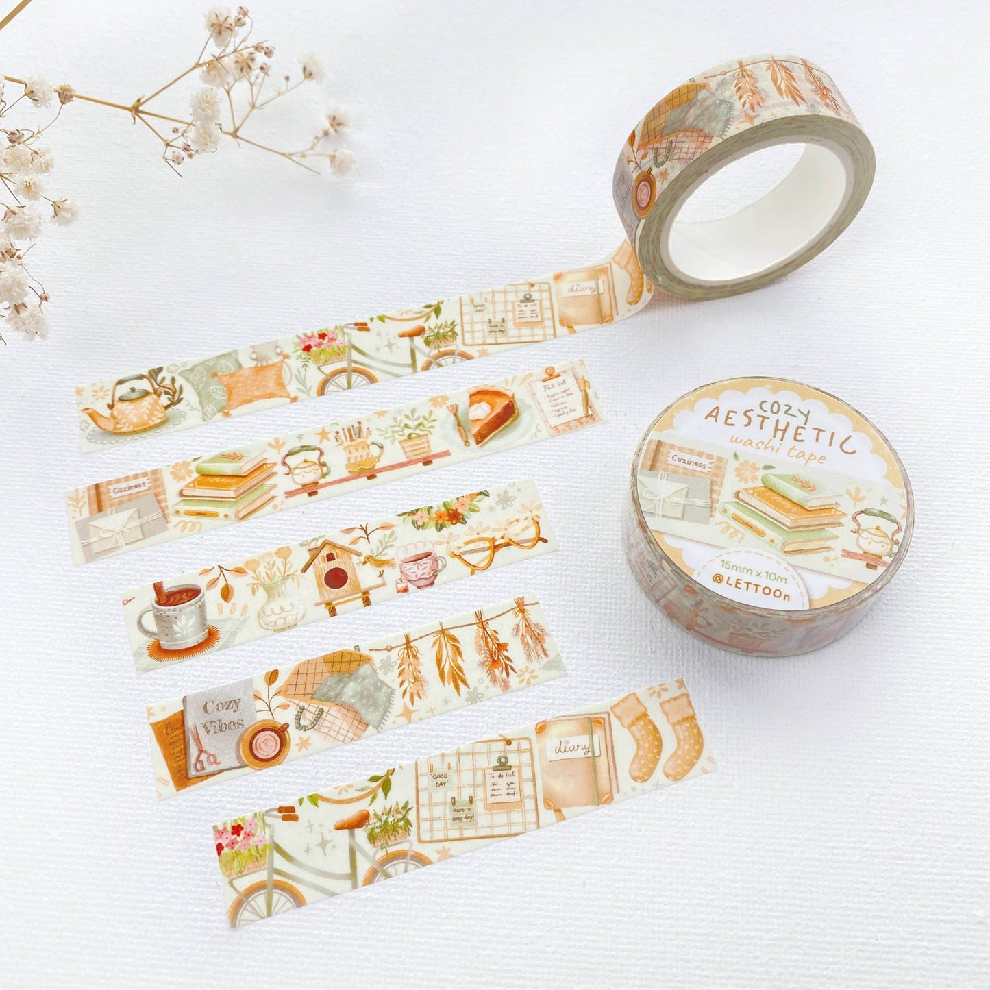 LETTOOn - Washi Tape - Gezellige esthetiek - The Dreamer's Bookshop.