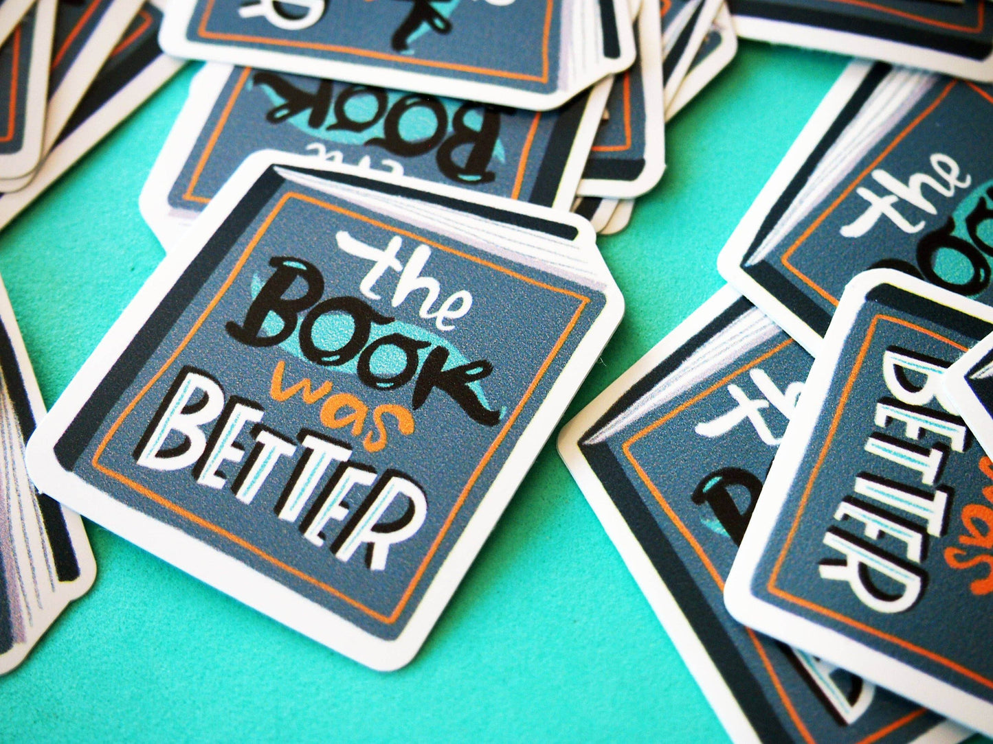 Irene Renon illustrations - Boekstickers, cadeau voor boekenliefhebbers, het boek was beter, vinyl - The Dreamer's Bookshop.