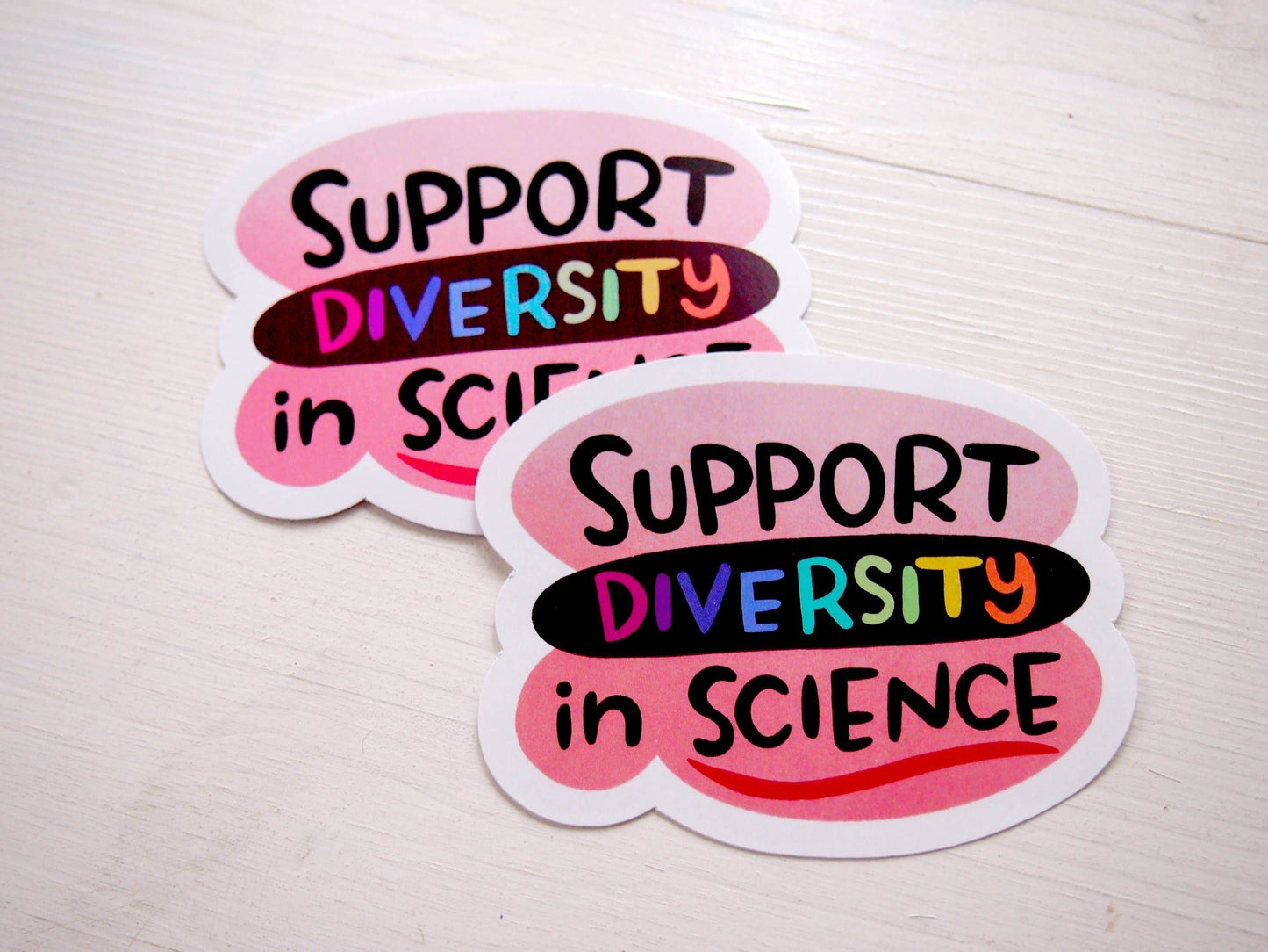 Irene Renon illustrations - Wetenschappelijke stickers, ondersteuning voor diversiteit in de wetenschap, vinyl - The Dreamer's Bookshop.