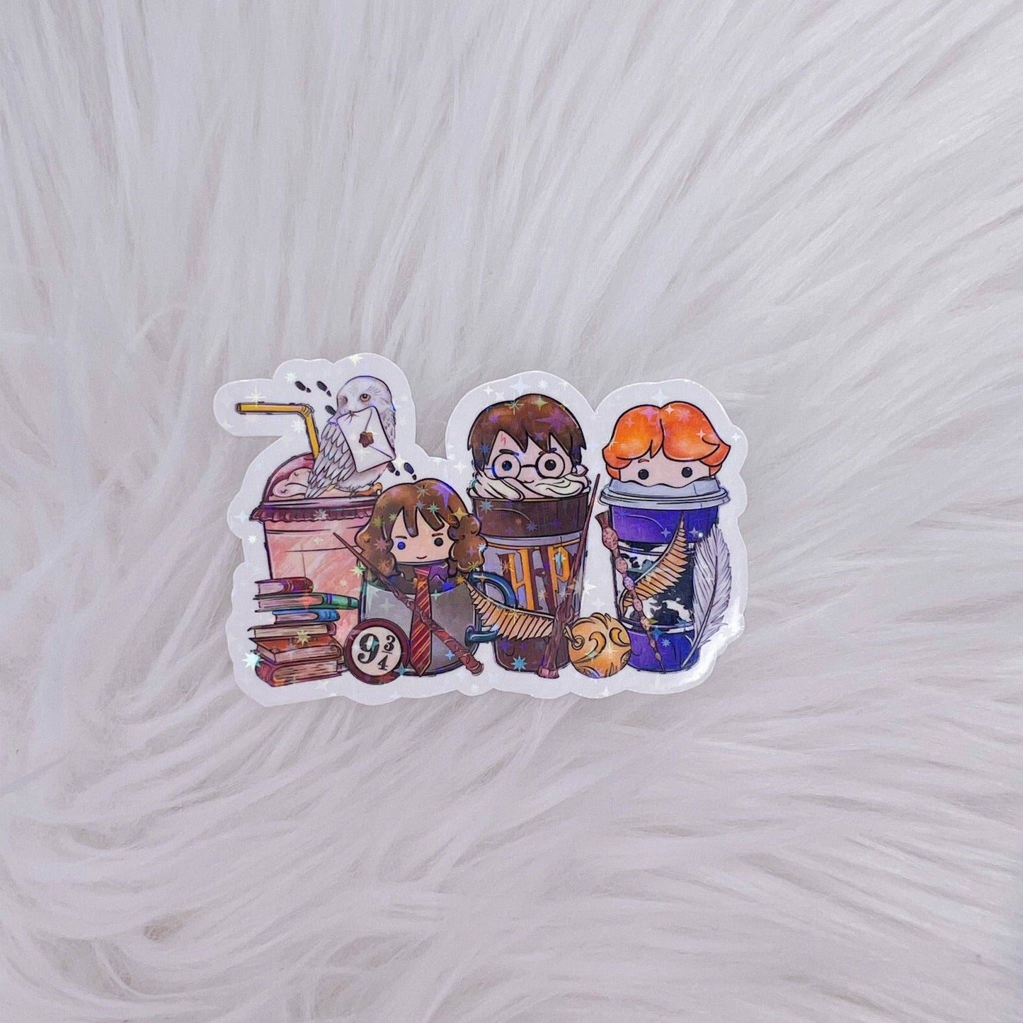 AubrielBoutique - WIZARD COFFEE, gestanste glitter op vinyl - The Dreamer's Bookshop.