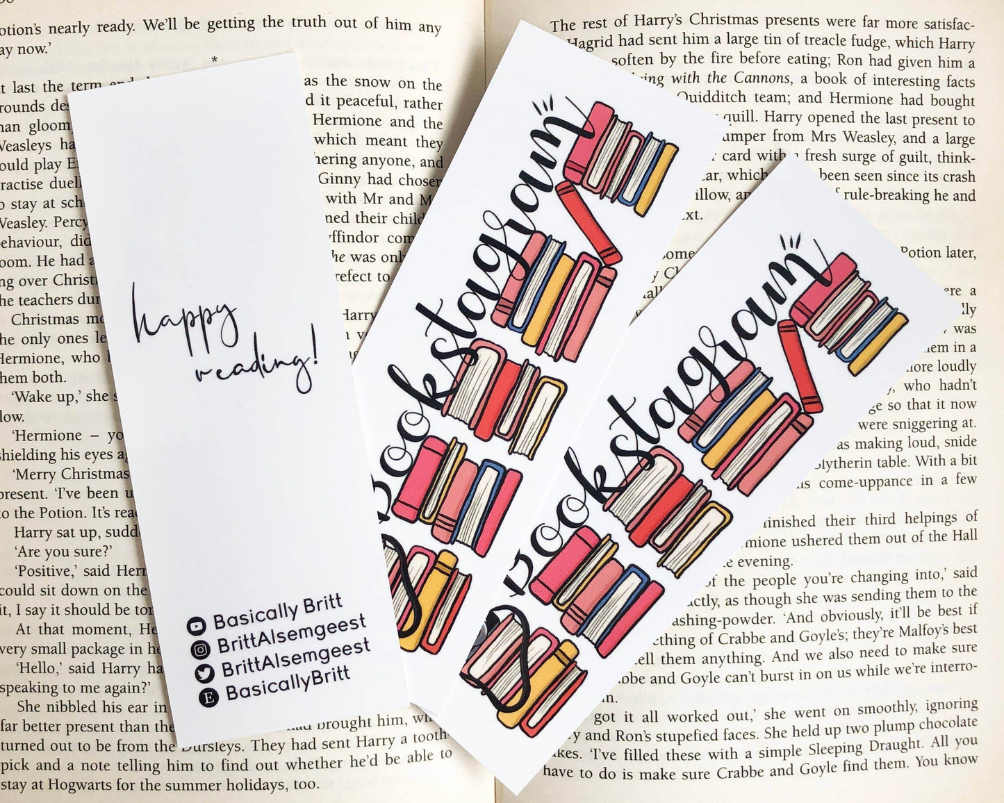 Basically Britt - Bookstagram Bookmark for Book Lovers on Instagram - The Dreamer's Bookshop.