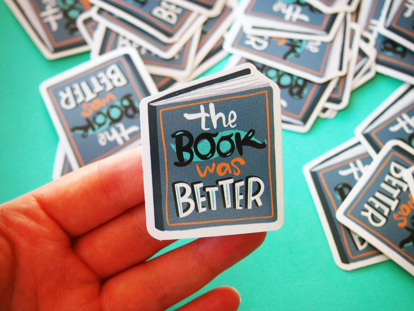 Irene Renon illustrations - Boekstickers, cadeau voor boekenliefhebbers, het boek was beter, vinyl - The Dreamer's Bookshop.