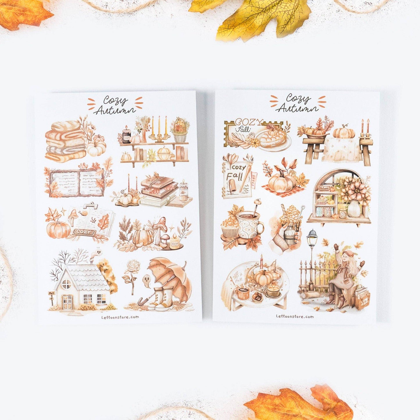 LETTOOn - Stickervel - Gezellige herfstset - The Dreamer's Bookshop.