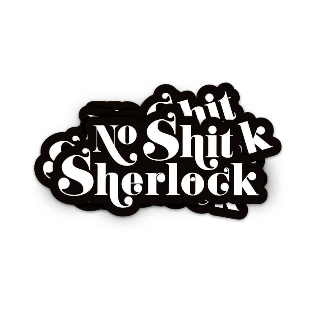 Studio Inktvis - Geen shit-sherlock-sticker - The Dreamer's Bookshop.