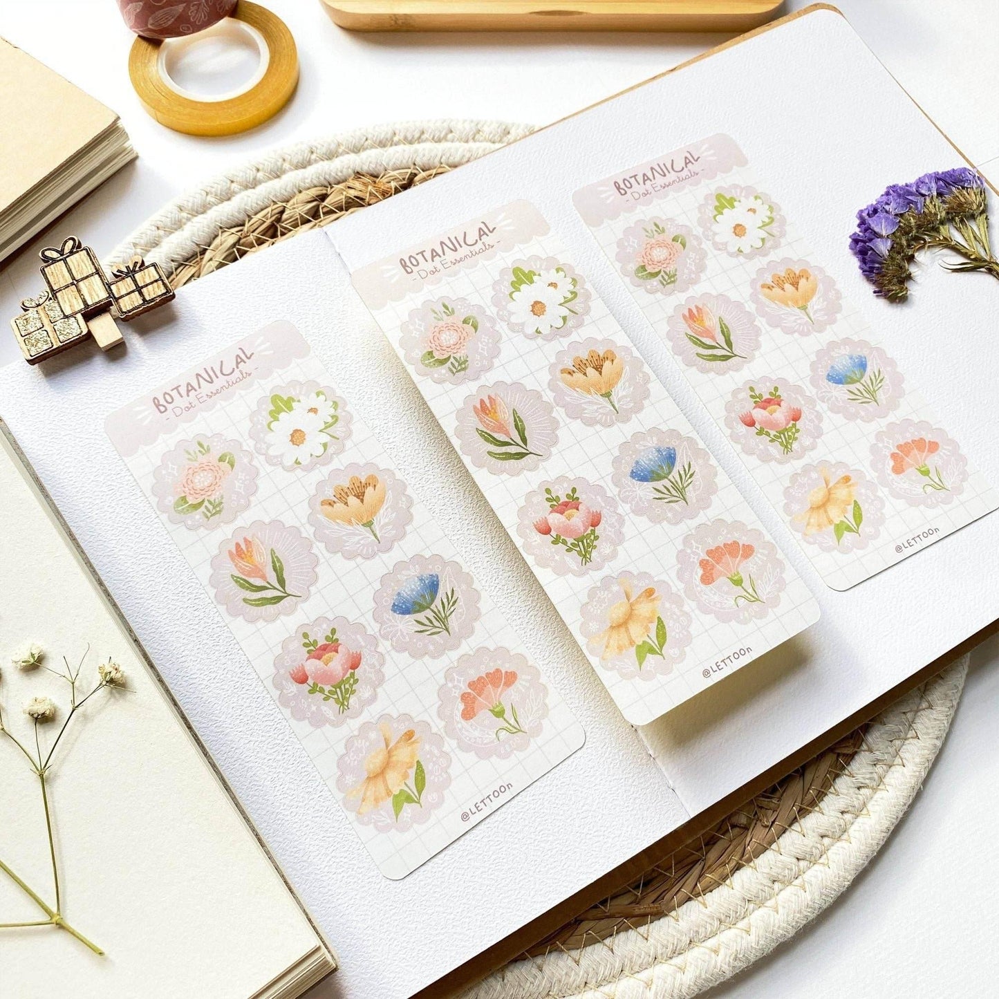 LETTOOn - Stickervel - Botanisch - The Dreamer's Bookshop.