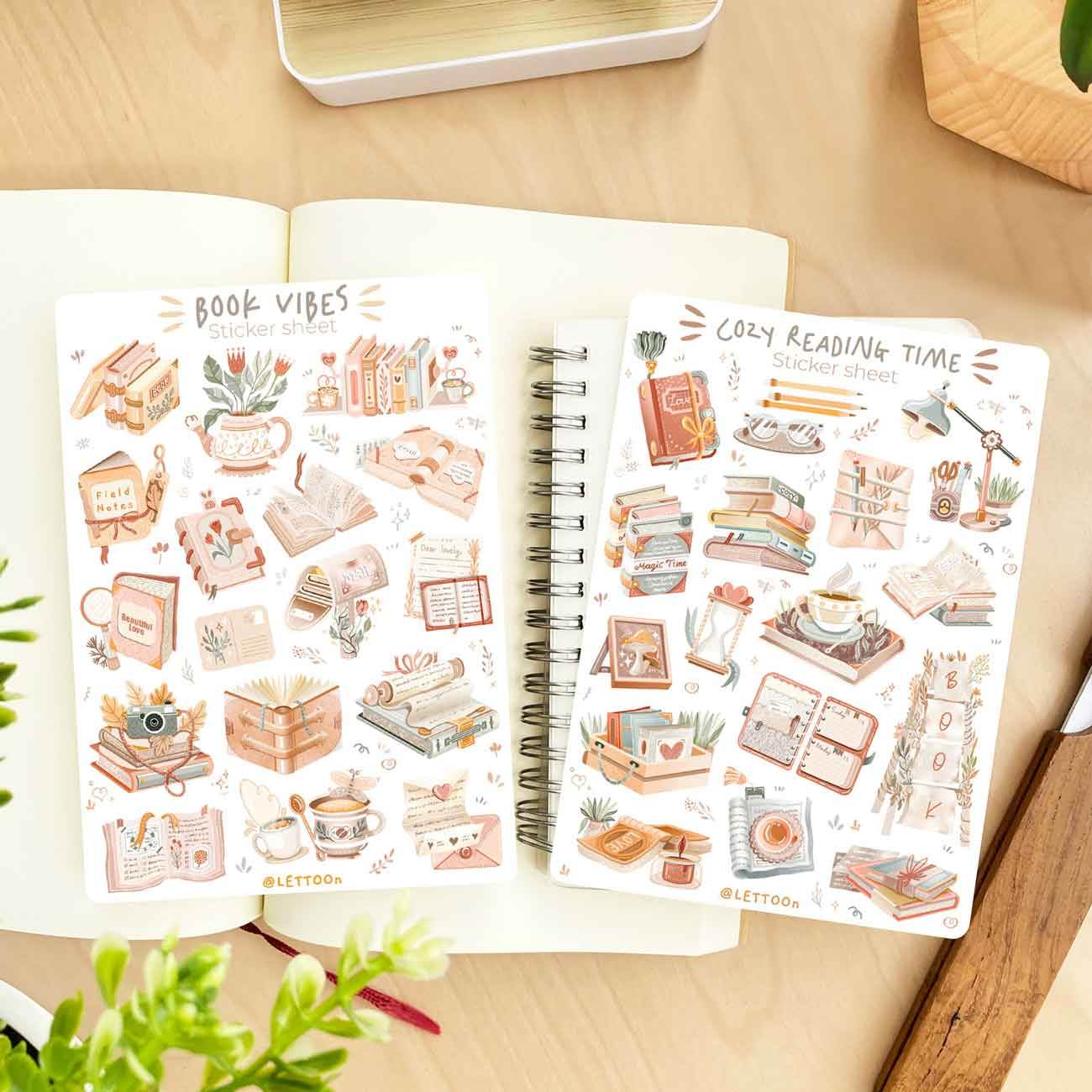 LETTOOn - Stickervel - Leestijd - The Dreamer's Bookshop.
