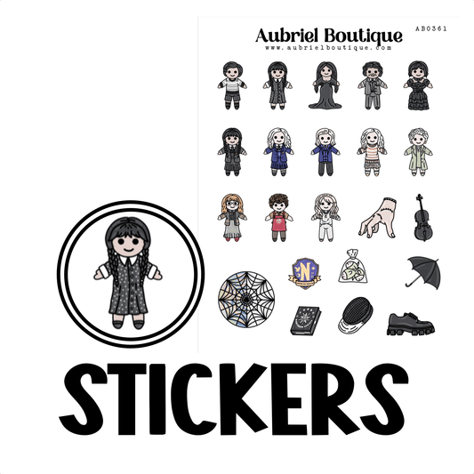 AubrielBoutique - WOENSDAG, plannerstickers — AB0361 - The Dreamer's Bookshop.