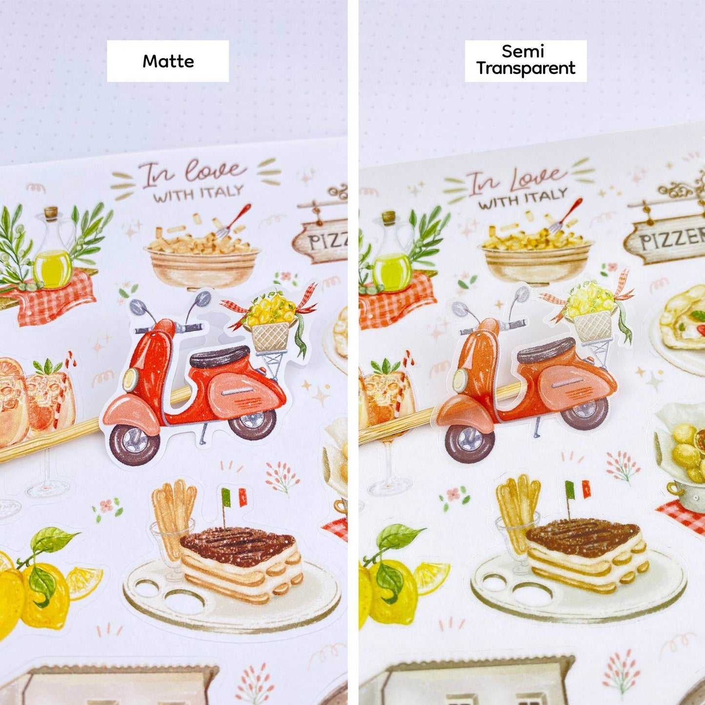 LETTOOn - Stickervel - In Love With Italy - The Dreamer's Bookshop.