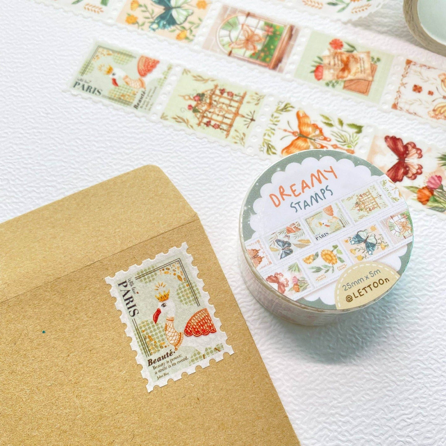 LETTOOn - Stempel Washi Tape - Dreamy Stamps - The Dreamer's Bookshop.