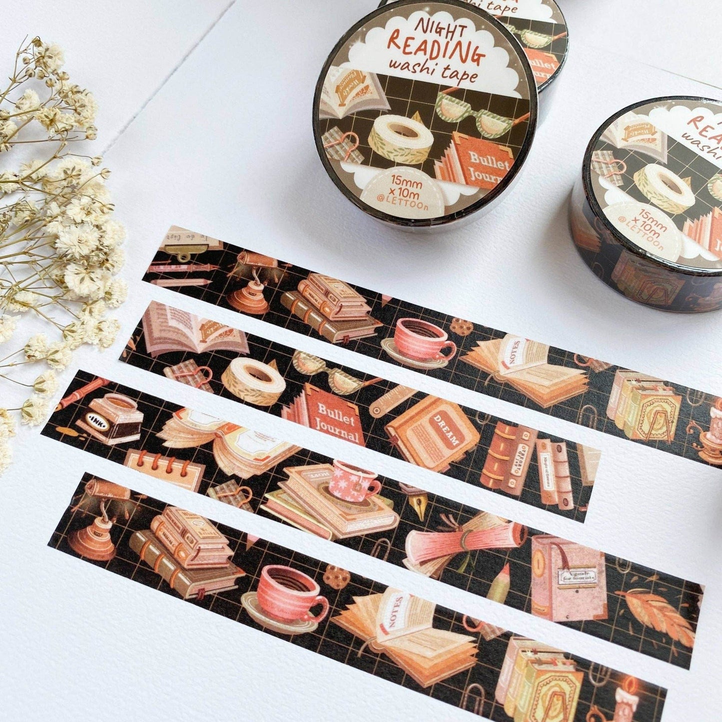 LETTOOn - Washi Tape - Lezen overdag en's avonds - The Dreamer's Bookshop.
