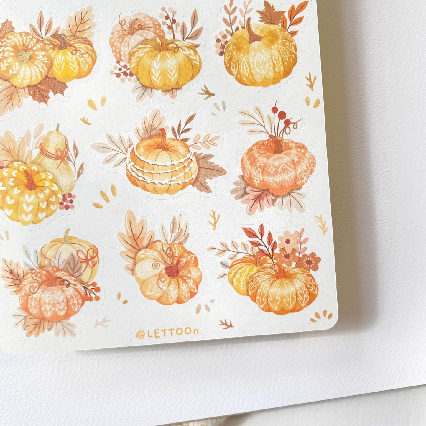 LETTOOn - Stickervel - Sweet Pumpkin - The Dreamer's Bookshop.