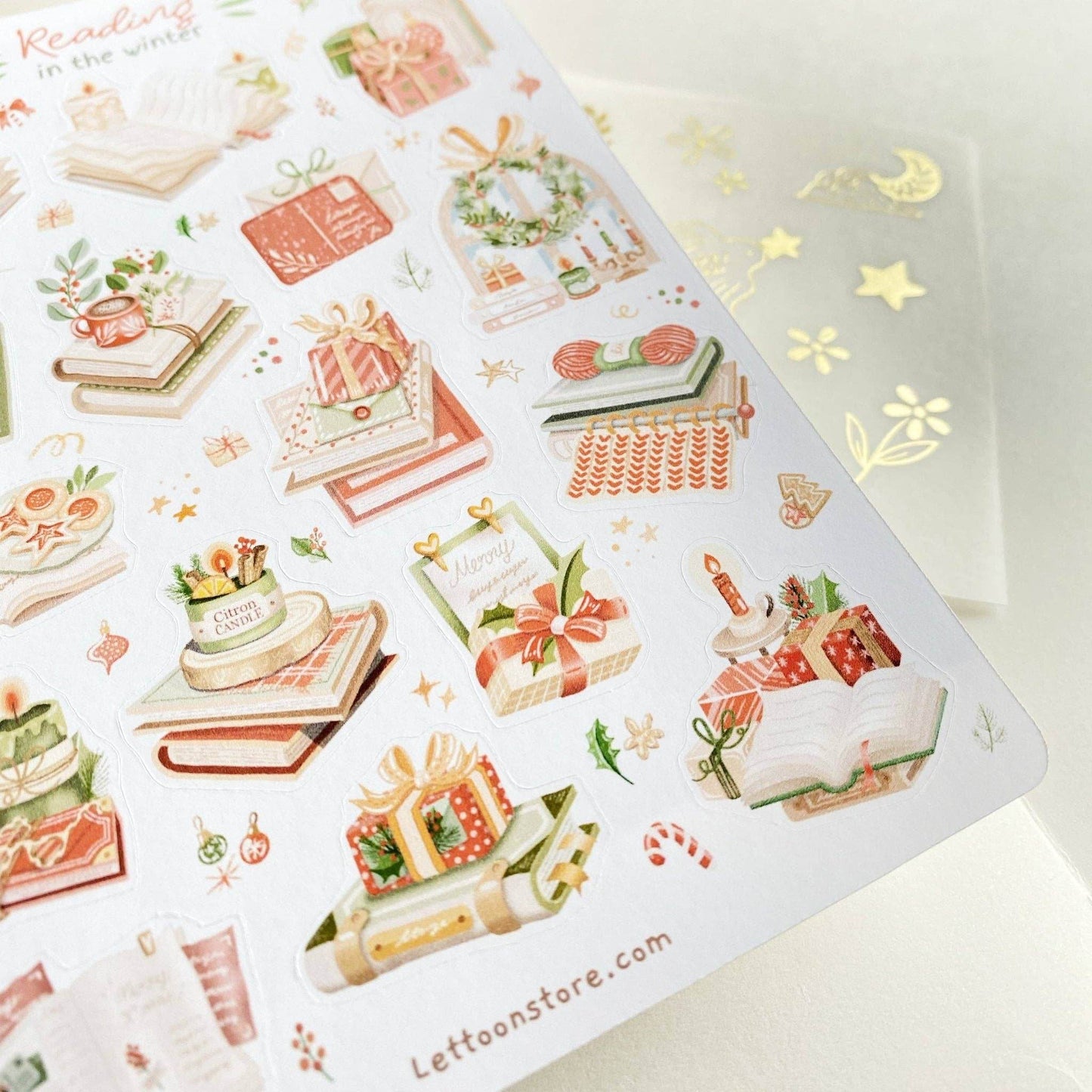 LETTOOn - Stickervel - Lezen in de winter - The Dreamer's Bookshop.