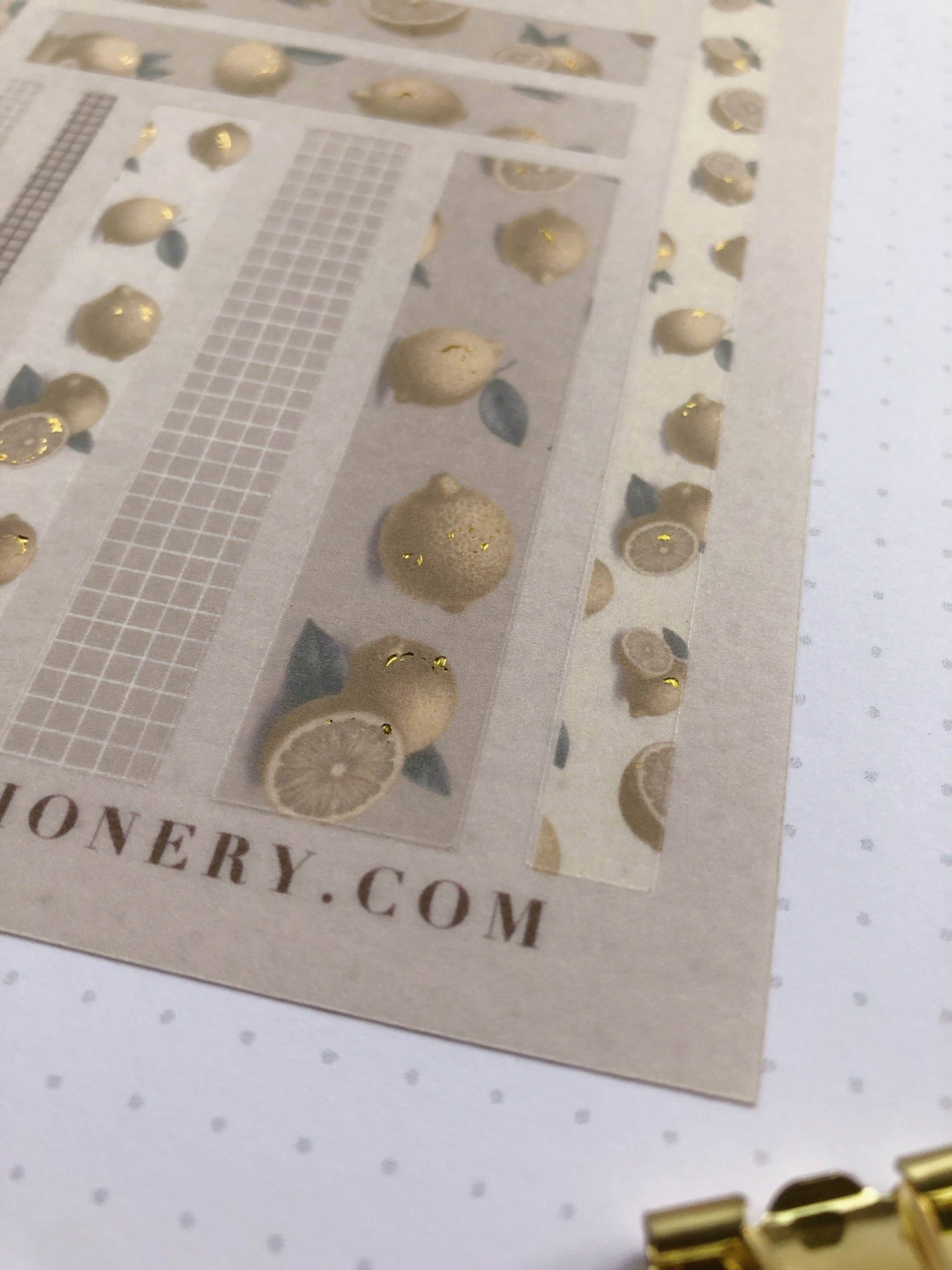 T's Stationery - Stickerveltape „Lemons” (WASHI) - The Dreamer's Bookshop.