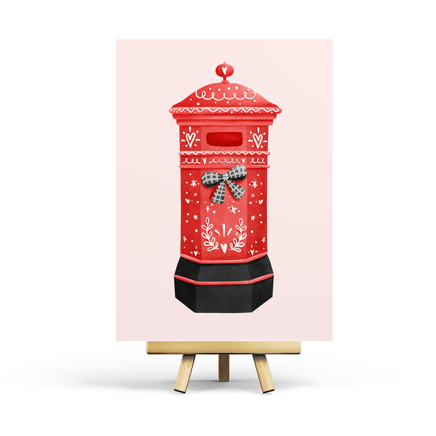 Penpaling Paula - Kerstbrievenbus - Ansichtkaart - The Dreamer's Bookshop.