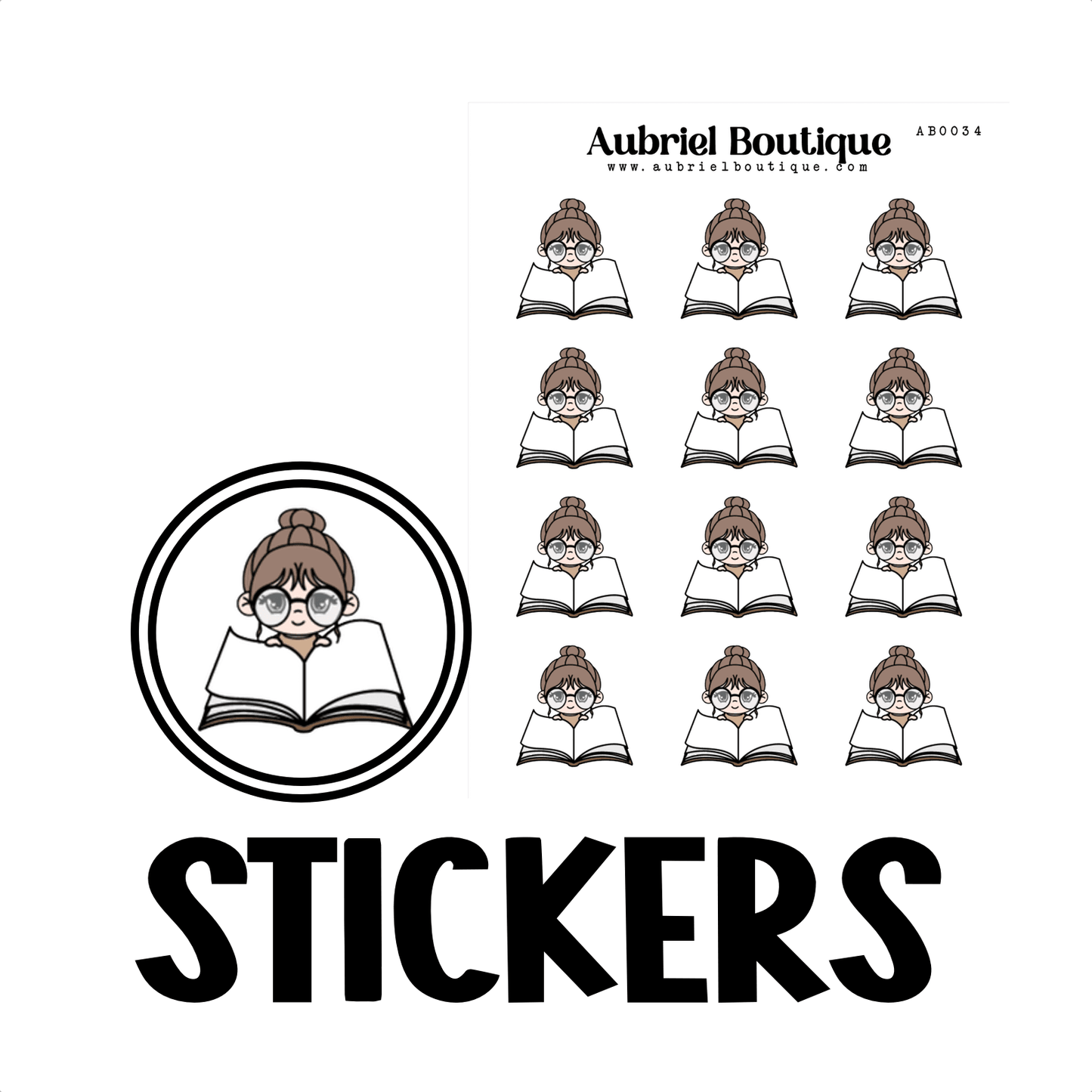 BAMBOLINA LEESBOEKEN, plannerstickers — AB0034 - The Dreamer's Bookshop.
