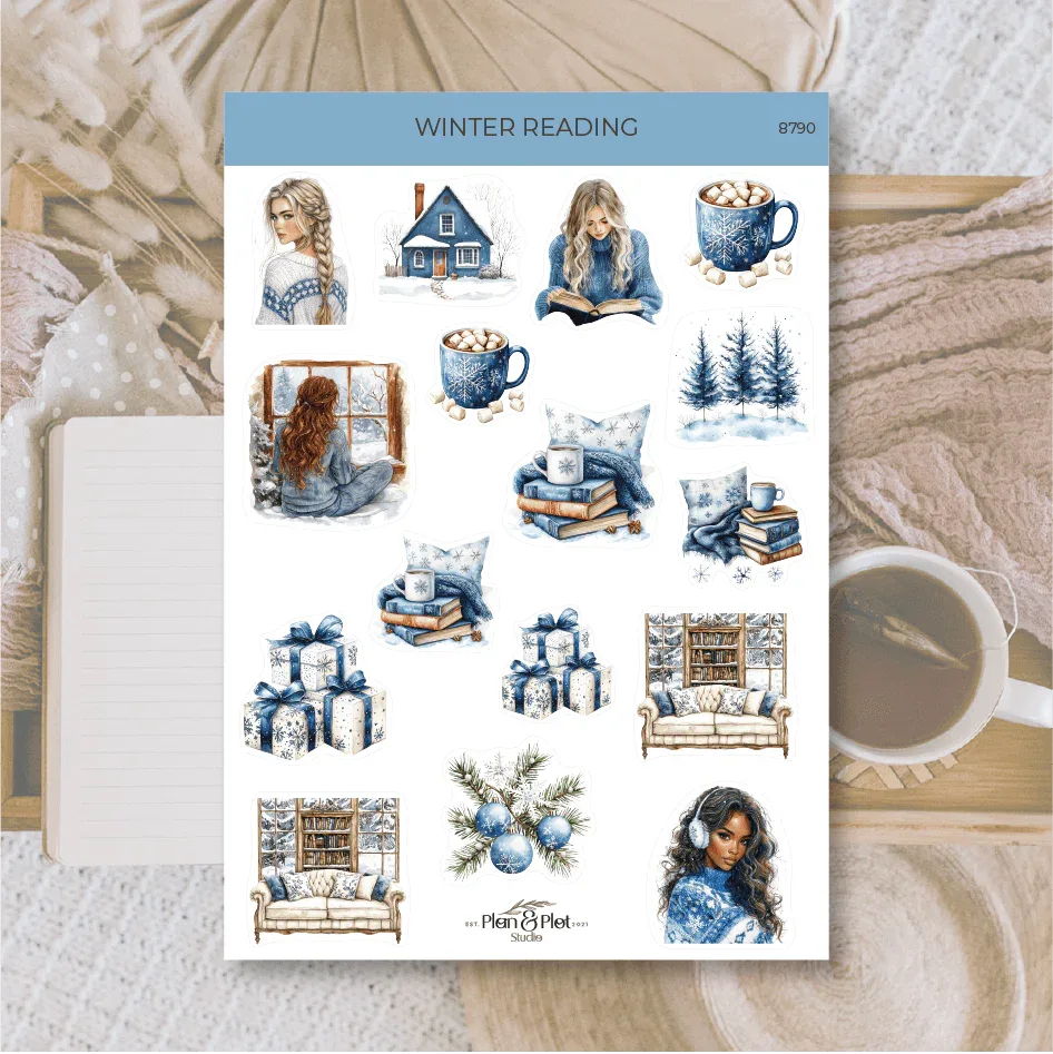 Plan & Plot Studio - Lezen in de winter | Stickers - The Dreamer's Bookshop.