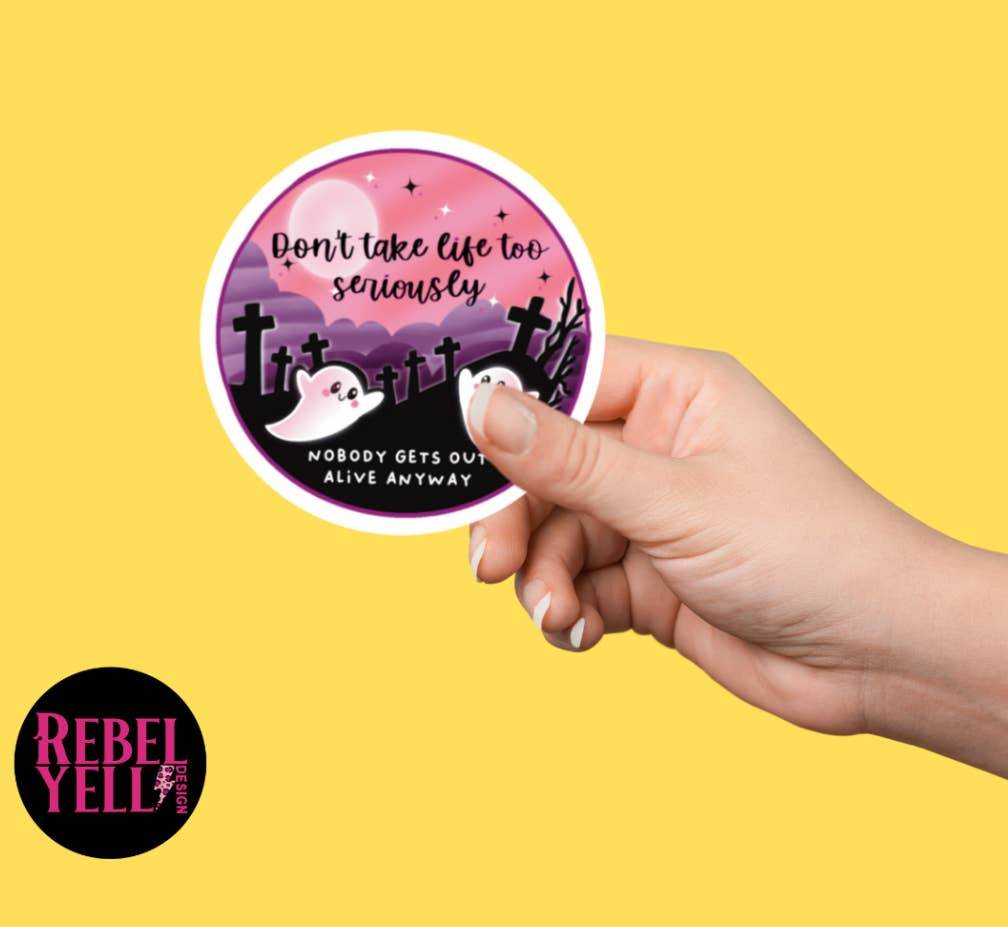 Rebel Yell Design - Spookachtige motiverende sticker (Variant 1) - The Dreamer's Bookshop.