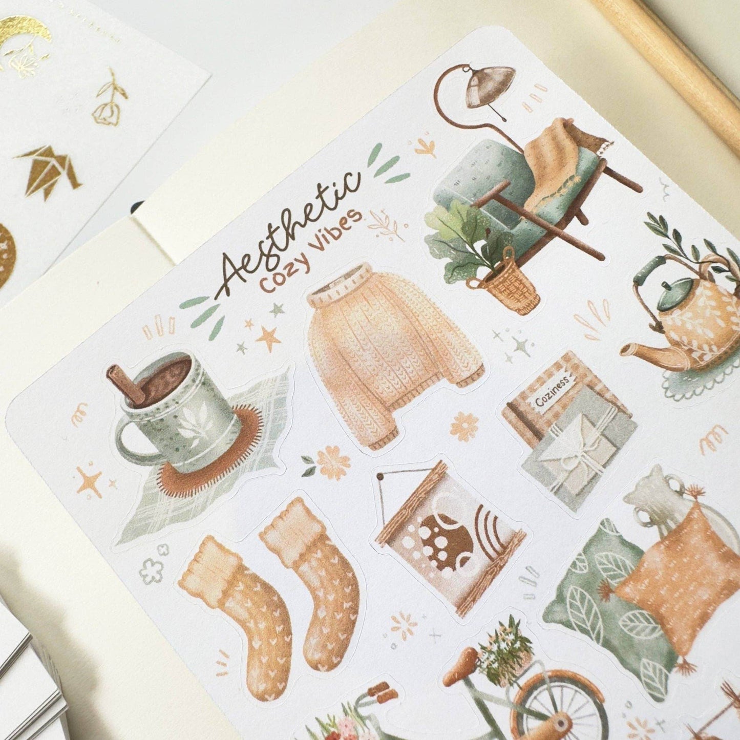 LETTOOn - Stickervel - Aesthetic Cosy Vibes - The Dreamer's Bookshop.