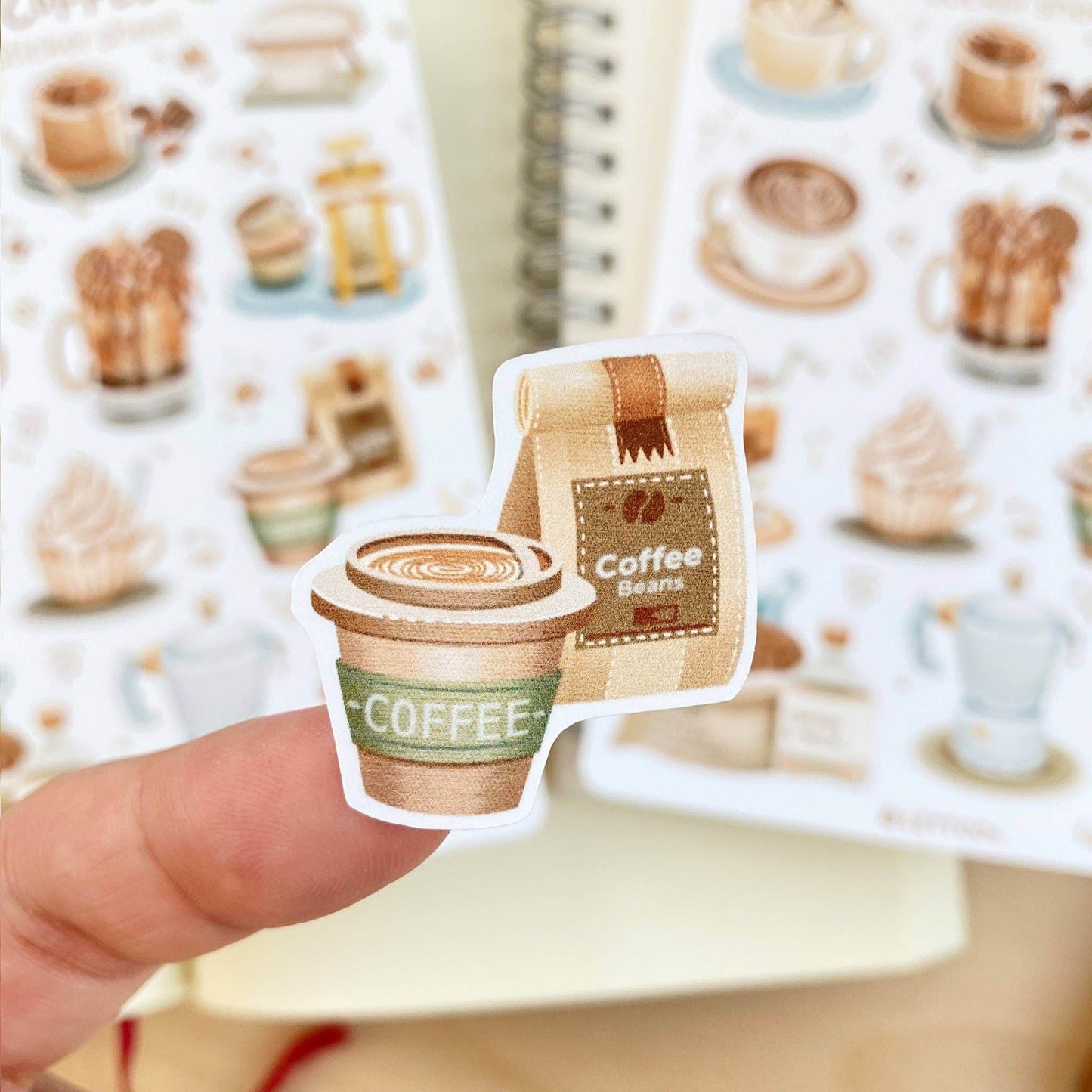 LETTOOn - Stickervel - Koffie - The Dreamer's Bookshop.