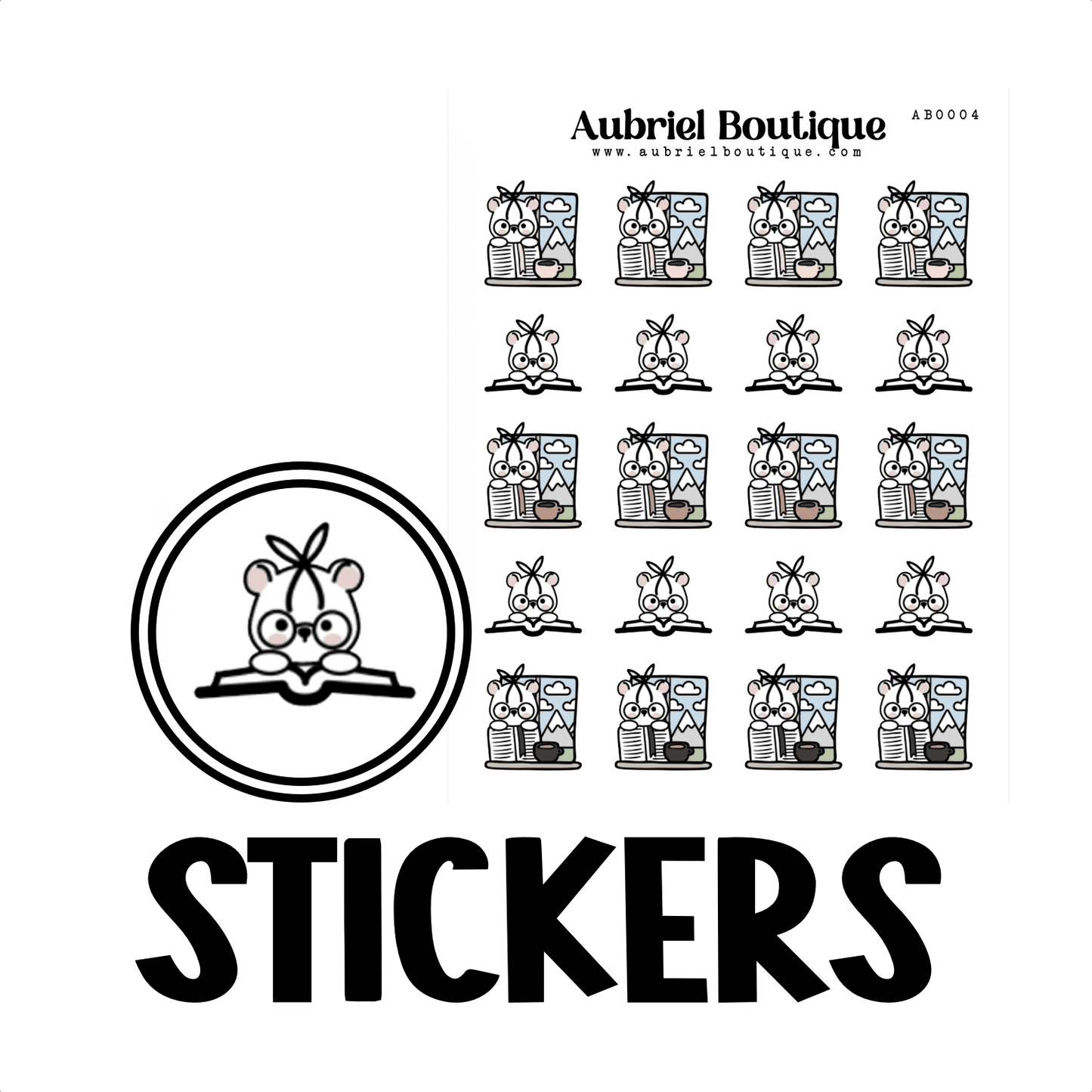 LEESTIJD, plannerstickers — AB0004 - The Dreamer's Bookshop.