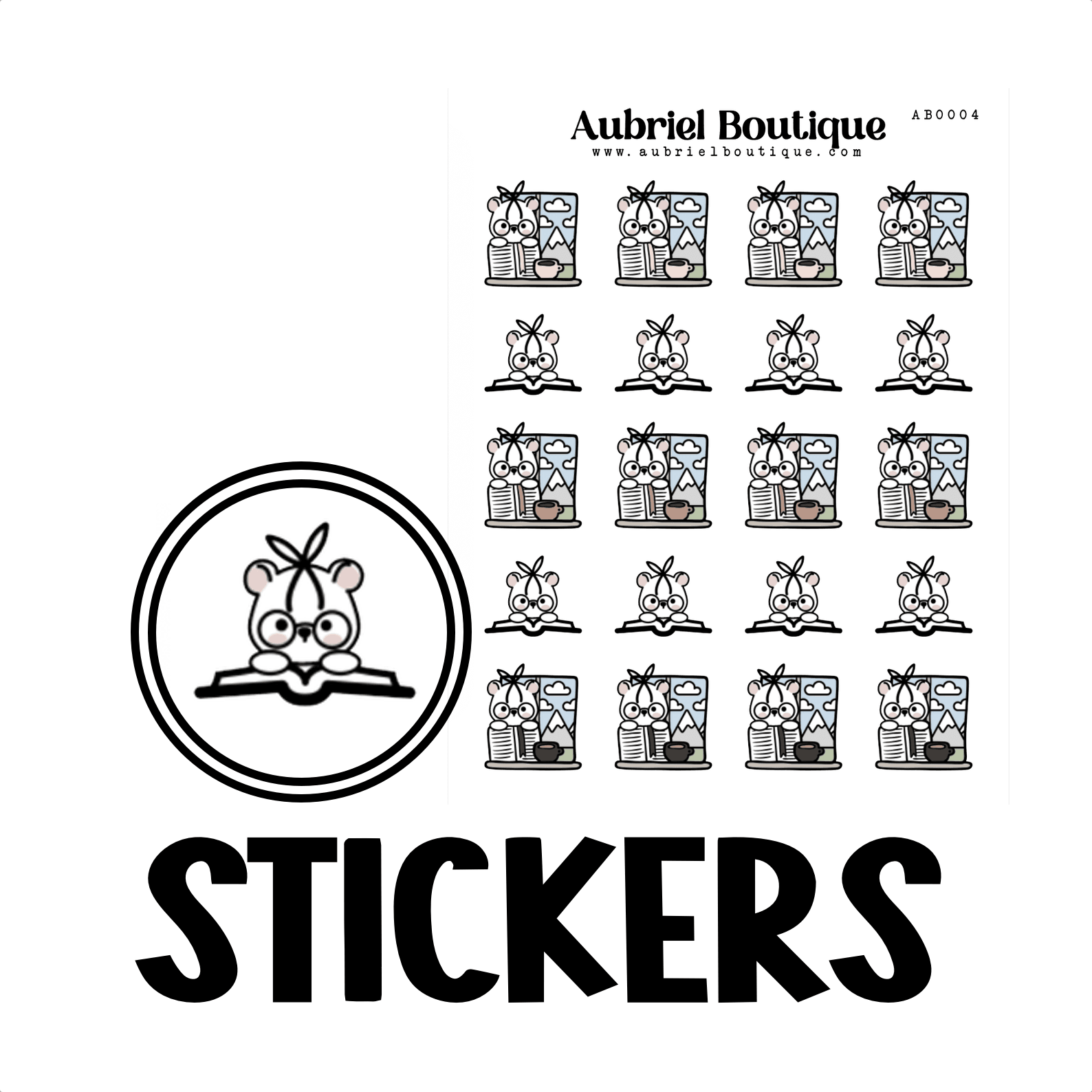 LEESTIJD, plannerstickers — AB0004 - The Dreamer's Bookshop.