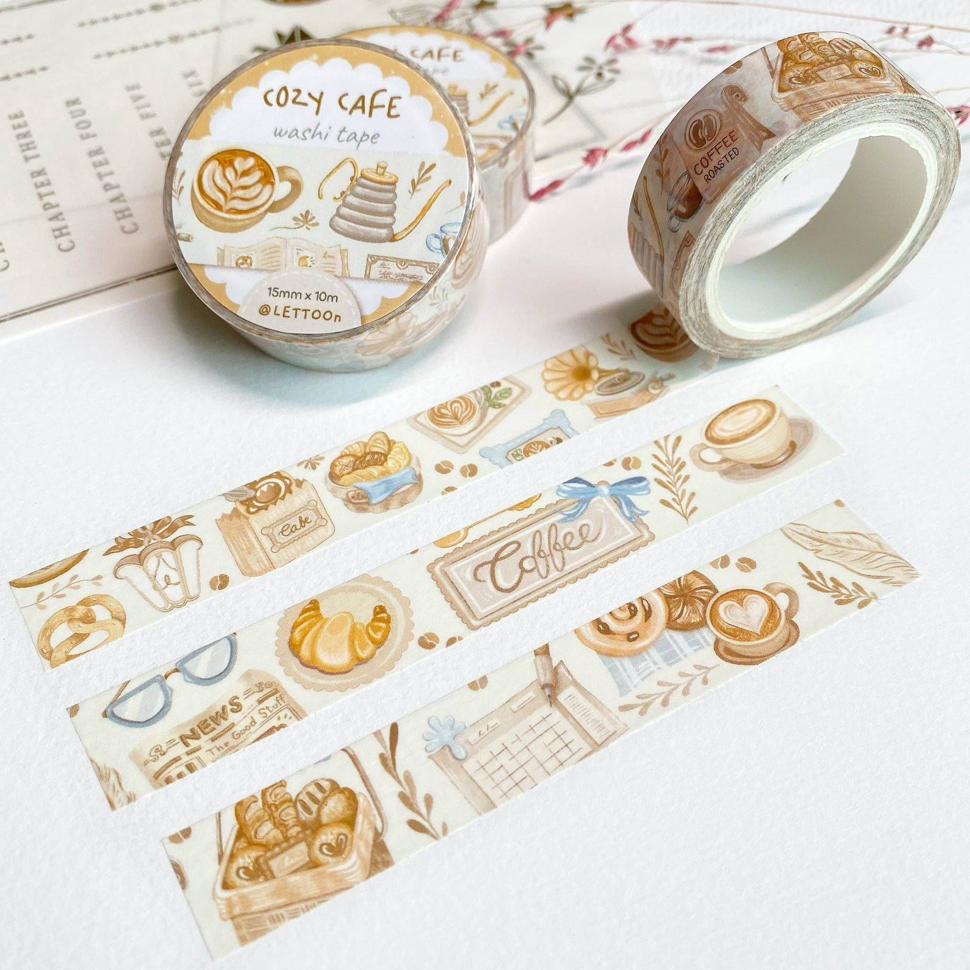 LETTOOn - Washi Tape - Gezellig café - The Dreamer's Bookshop.