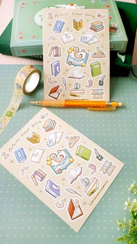 Dreamchaserart - Stickervel voor boekenwurmen - The Dreamer's Bookshop.