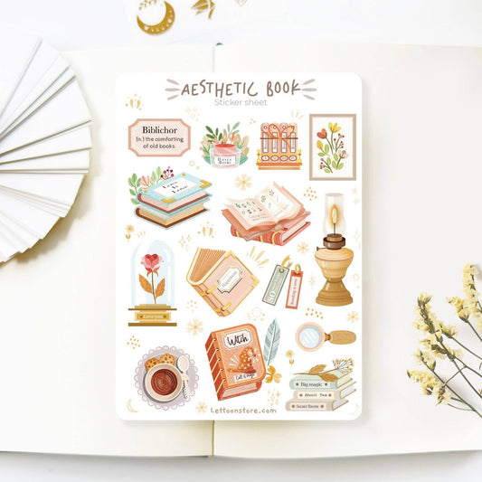 LETTOOn - Stickervel - Esthetisch boek - The Dreamer's Bookshop.