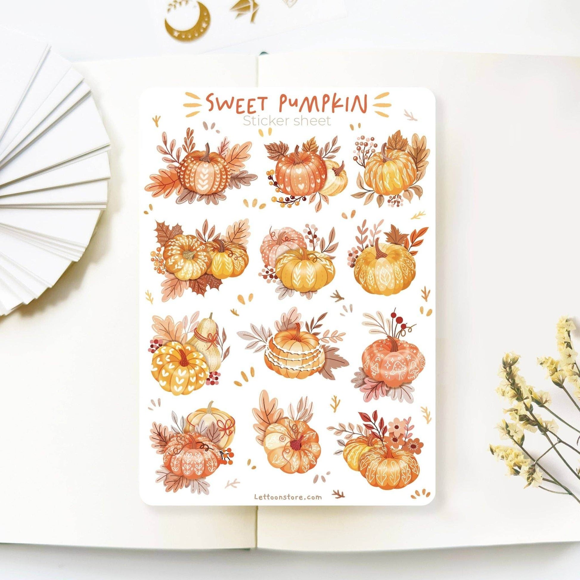 LETTOOn - Stickervel - Sweet Pumpkin - The Dreamer's Bookshop.