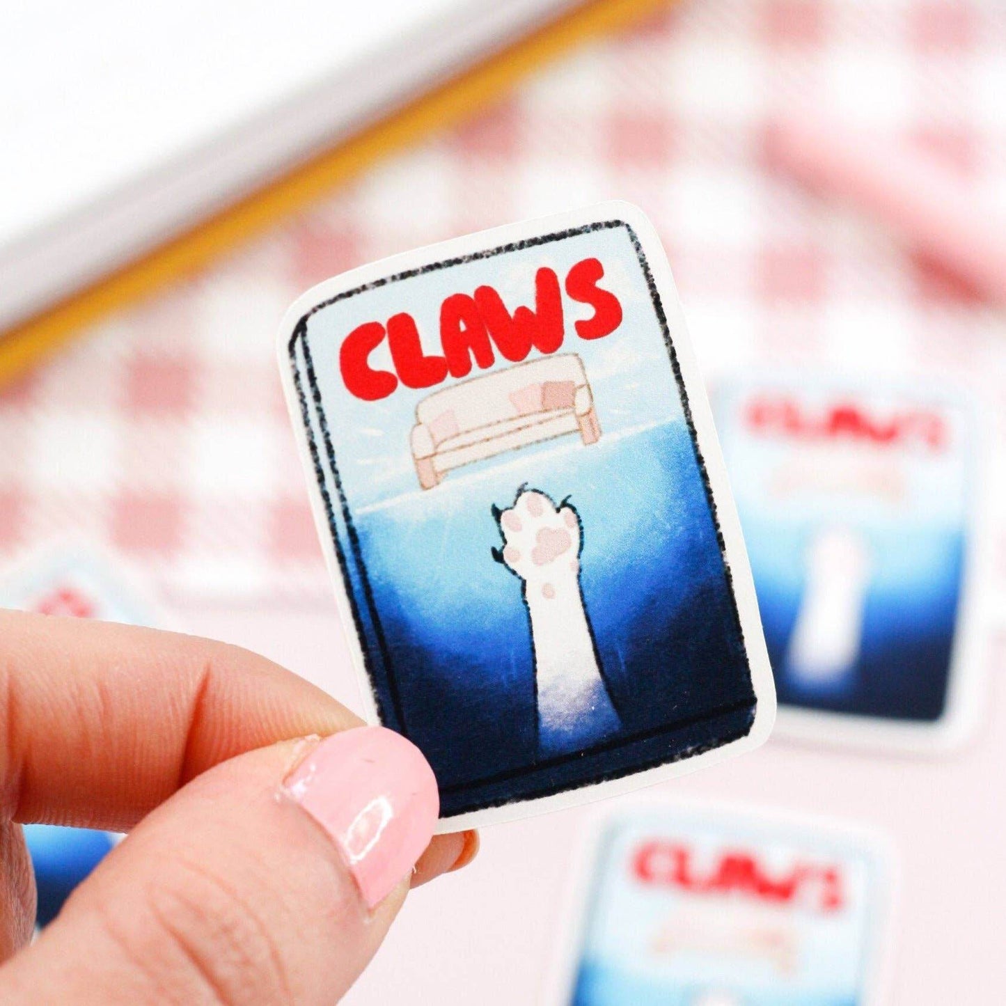 My Sweet Paper Card - Claws - Kattensticker - The Dreamer's Bookshop.