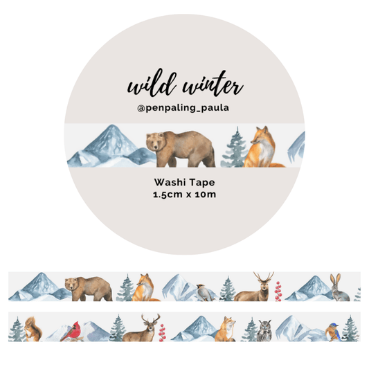 Penpaling Paula - Wilde winter - Washi Tape - The Dreamer's Bookshop.