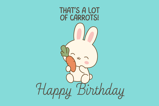 The Dreamer's Bookshop "Lot of Carrots" Happy Birthday Card - The Dreamer's Bookshop.
