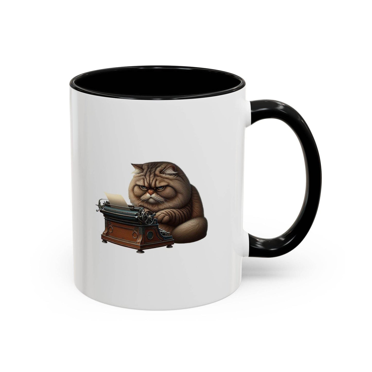 Grumpy Writer Cat Coffee Mug - Cute Gift for Book Lovers - The Dreamer's Bookshop.