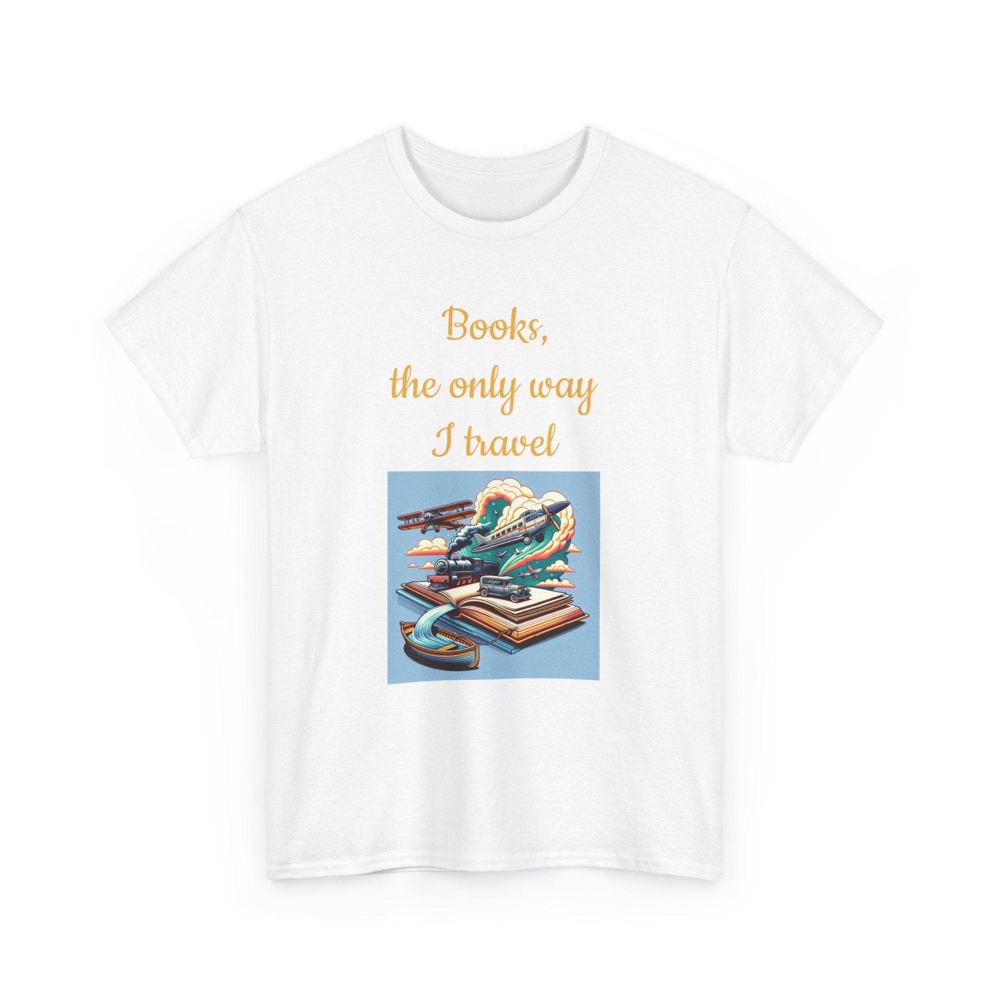 Travel - Unisex Heavy Cotton Tee for Book Lovers - The Dreamer's Bookshop.